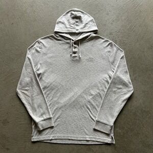 Lost Enterprises Sweatshirt Size Large Gray Henley Button Hoodie Skater Surfer